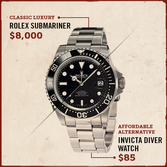 Rolex submariner luxury watch alternative. 