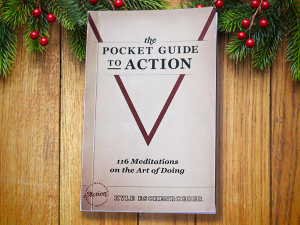Cover page of "The Pocket Guide To Action" by Kyle Eschenrohder.