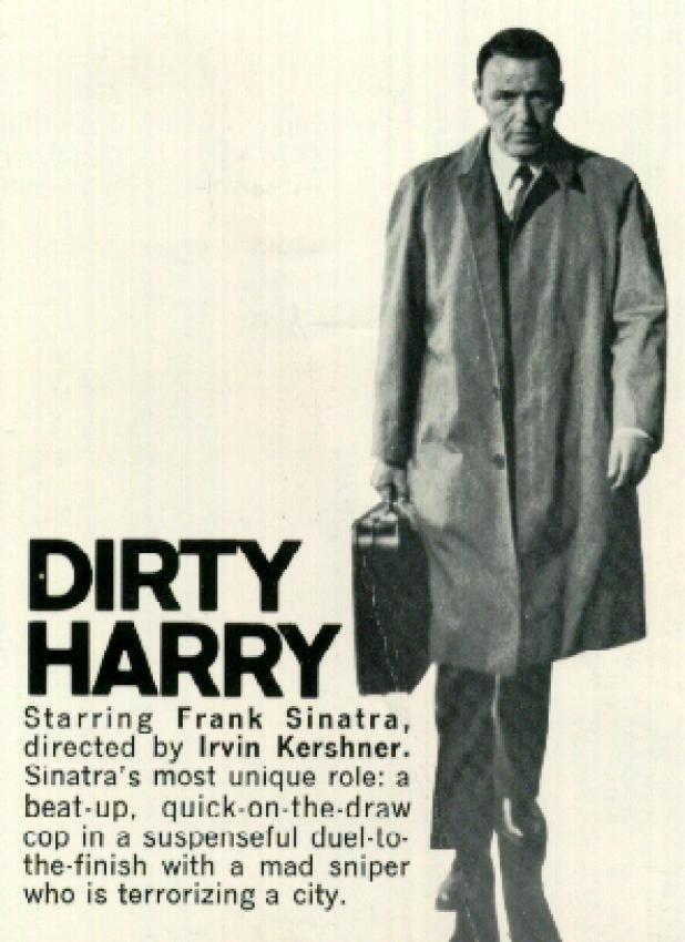 Dirty Harry movie poster featuring Frank Sinatra.