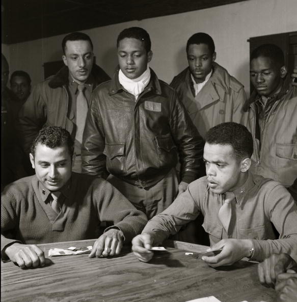 Vintage men playing cards.