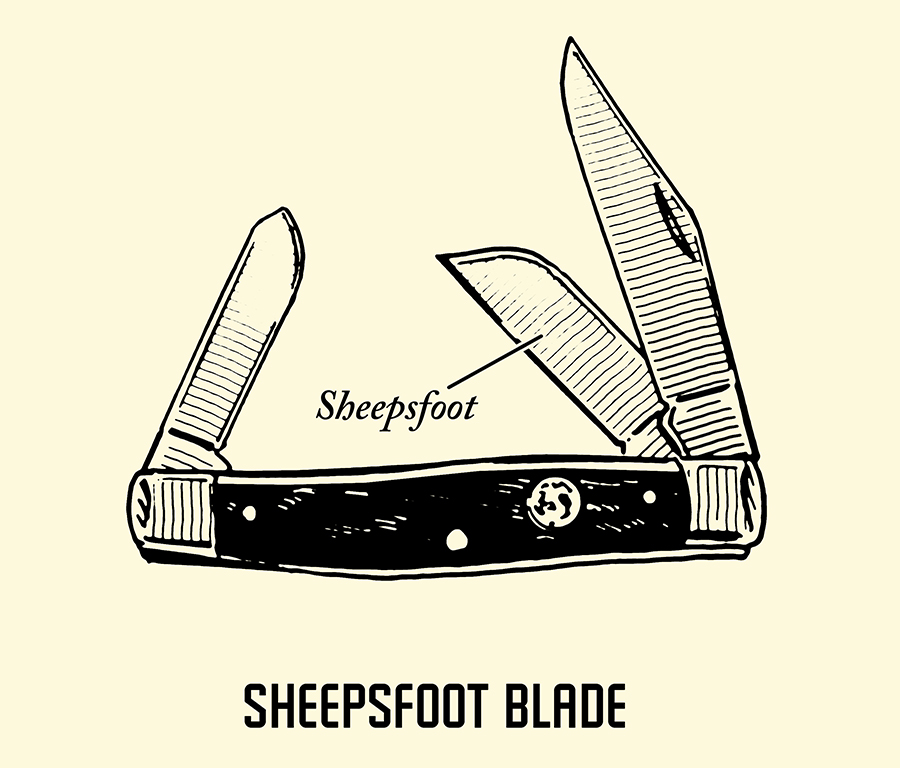 sheepsfoot pocket knife blade illustration