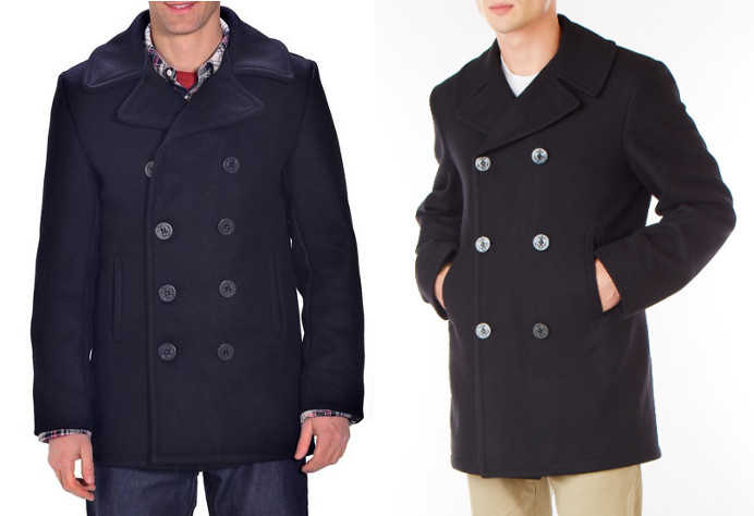 plus size navy pea coat