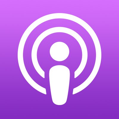 Logo of podcast app.