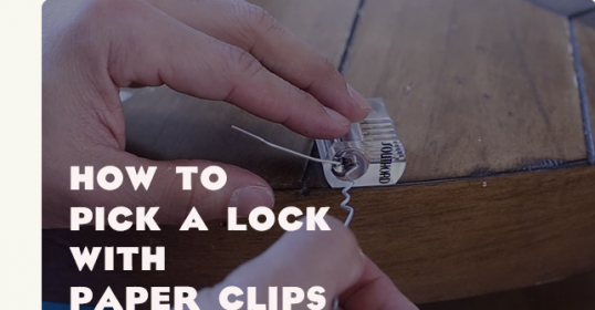 Learn how to pick a lock using just a paper clip.