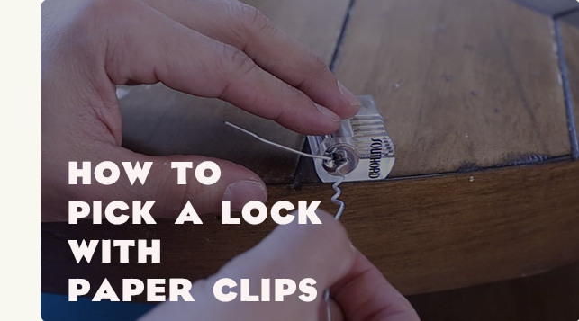 Learn how to pick a lock using just a paper clip.