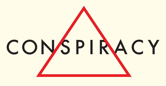A triangle with the word conspiracy etched on it.