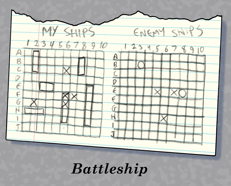 Battleship game.