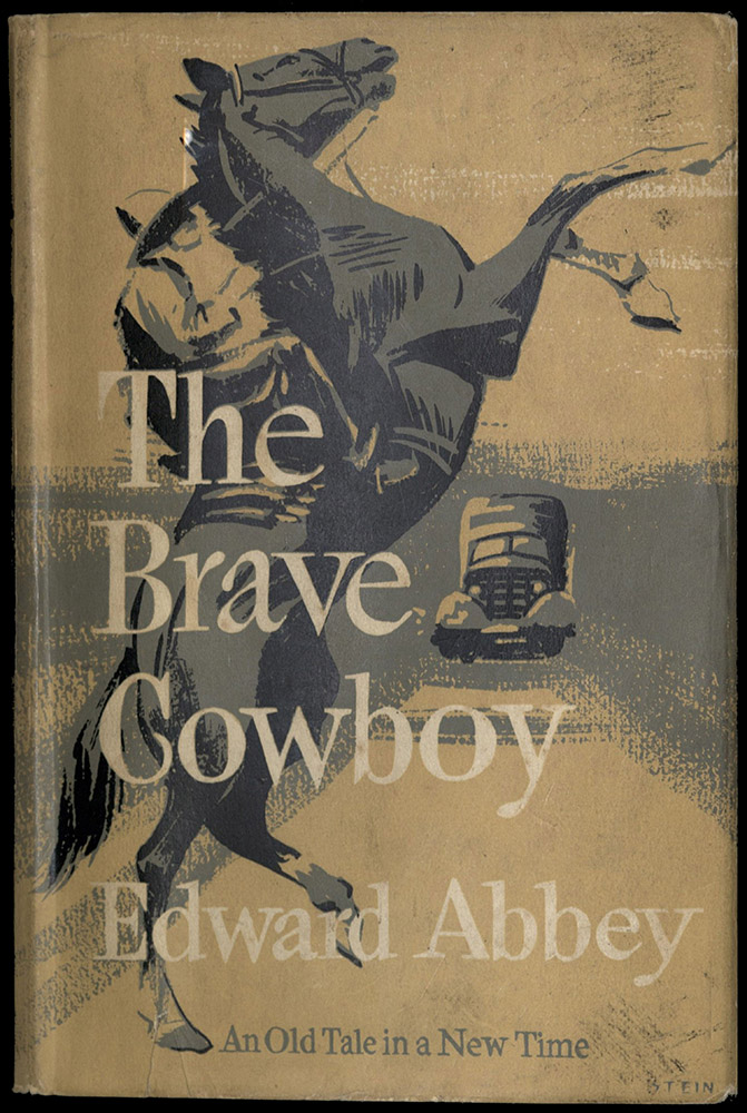 Novel cover of The Brave Cowboy by Edward Abbey.