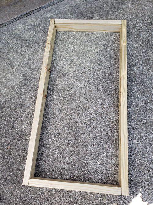 Rectangle wooden frame.