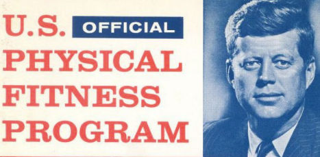 A poster promoting JFK's official physical fitness program for Americans.