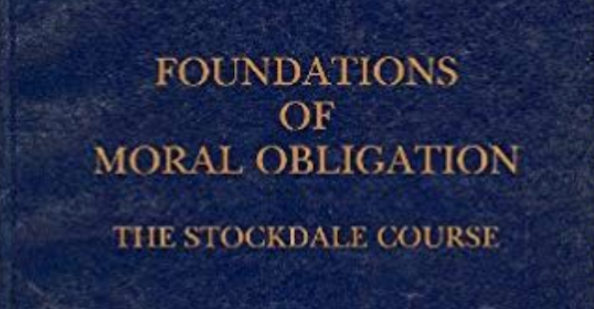 Explore the foundations of moral obligation in the Stockdale course, presented in a philosophical survival kit podcast.
