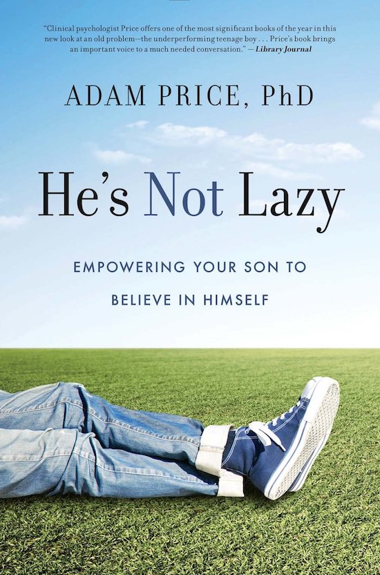 Book cover of "He's Not Lazy" by Adam Price.
