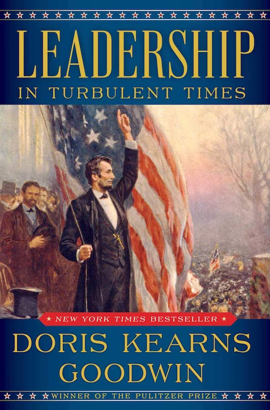 Book cover of "Leadership in Turbulent Times" by Doris Kearns Goodwin.