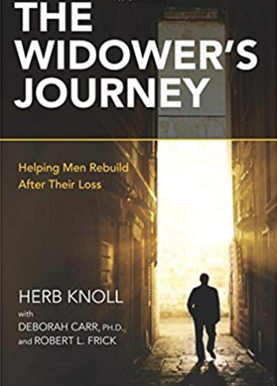 Book cover page of "The Widower's Journey" by Herb Knoll.