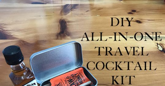 Travel-friendly DIY cocktail kit perfect for making cocktails on the go.