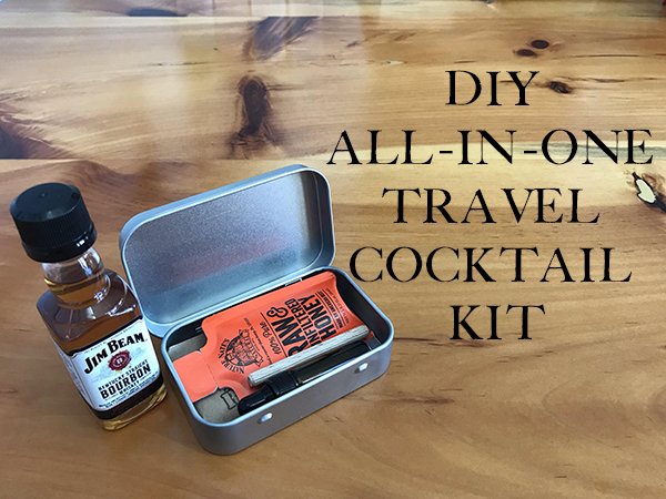 Travel-friendly DIY cocktail kit perfect for making cocktails on the go.