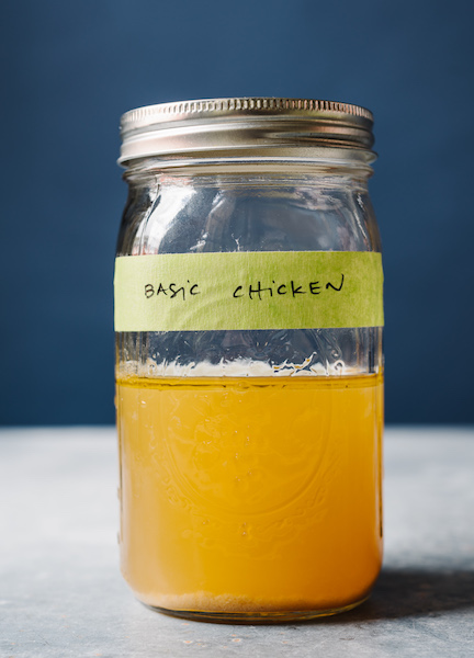 Stocked chicken in a bottle.