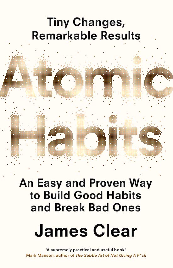 Book cover of Atomic Habits by James Clear.
