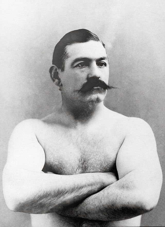 Retrato de John L. Sullivan.