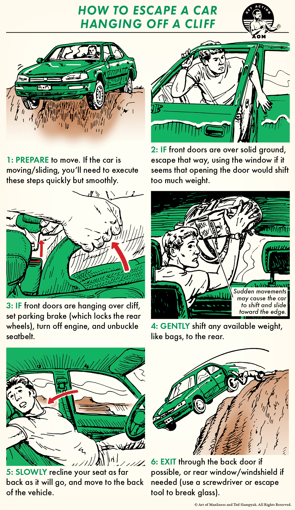 How to Escape a Car Hanging Off a Cliff | The Art of Manliness