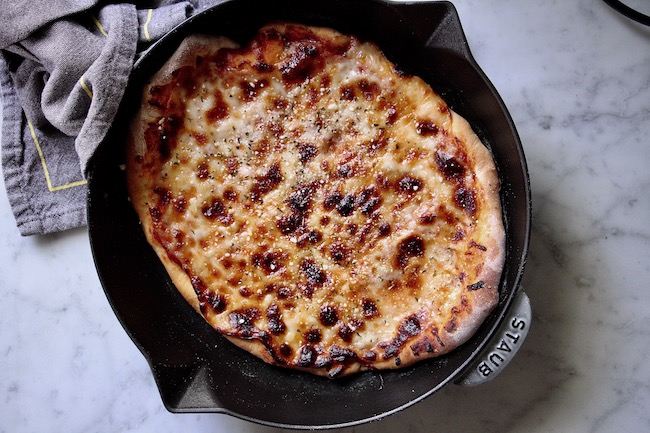 Perfect pie presented in a staub.