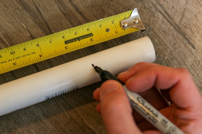 Measurements taken with pen and measurement tape.