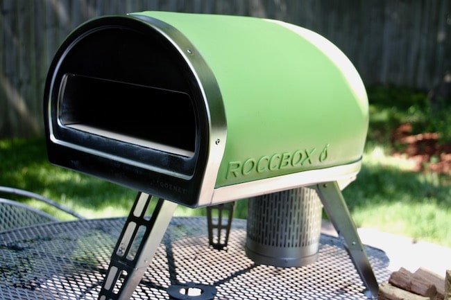 Outer look of Roccbox pizza oven. 