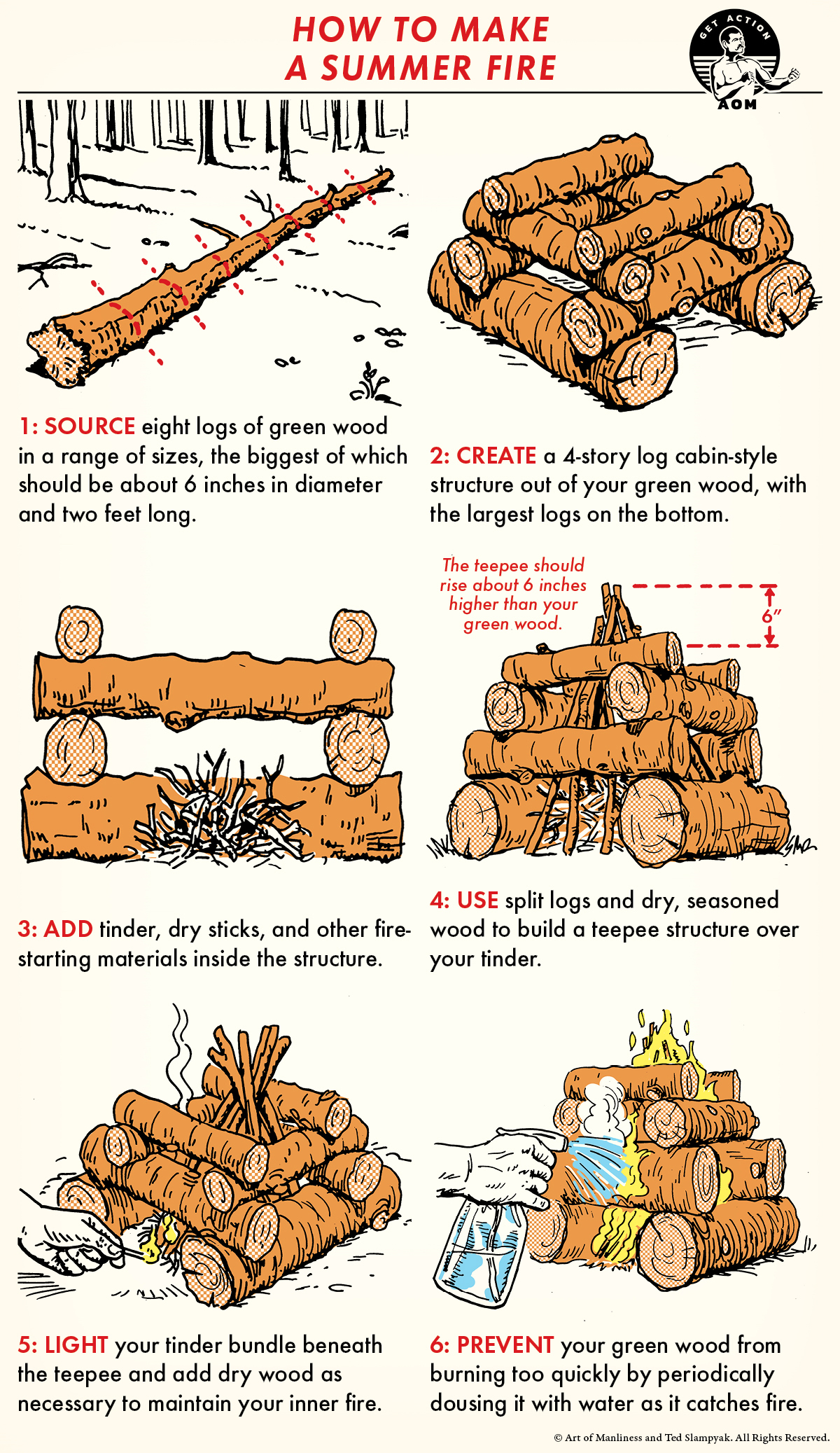 How to Build a Summer Fire The Art of Manliness