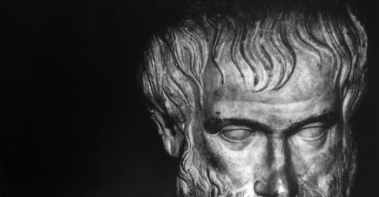 A statue of a man with a beard, symbolizing wisdom and philosophy.