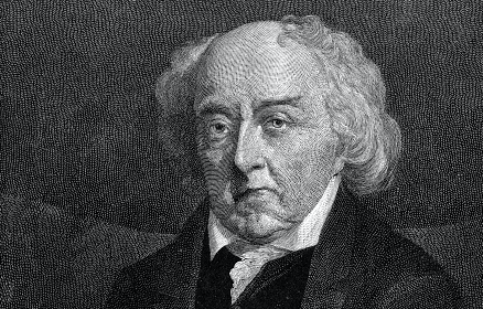 An engraving of a man in a suit, black and white.