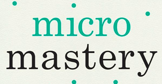 Micro mastery podcast cover art featuring a competent human.