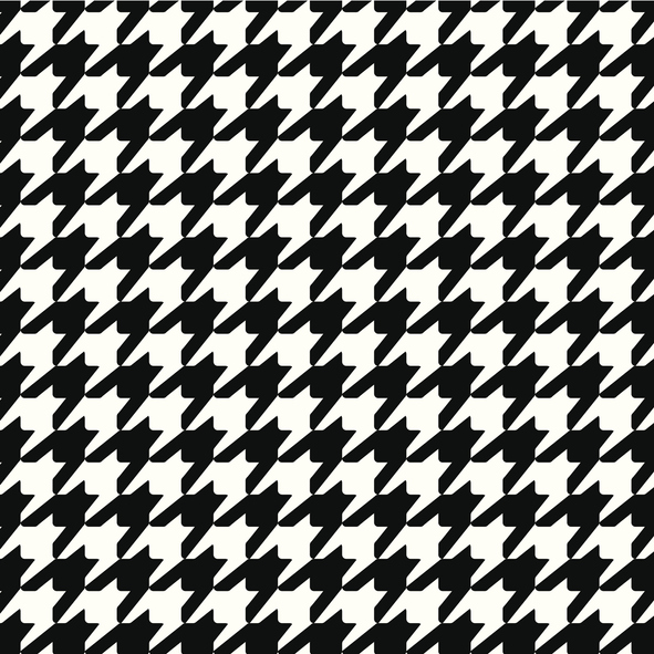Houndstooth with black and white.