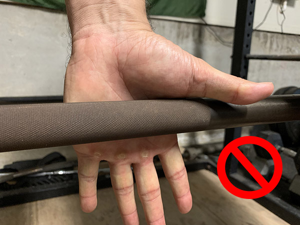 How to properly grip barbell.