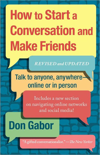 "How to start a conversation and make friends" by don Gabor book cover. 