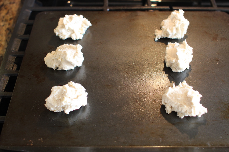 Dollop dough onto baking sheet.