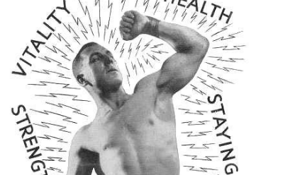 A testosterone-boosting experiment showcased in a black and white image of a man flexing his biceps.