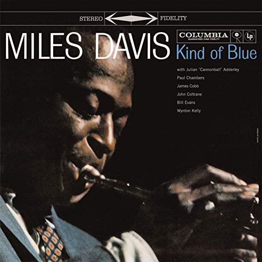 Book cover Kind of Blue by Miles Davis.