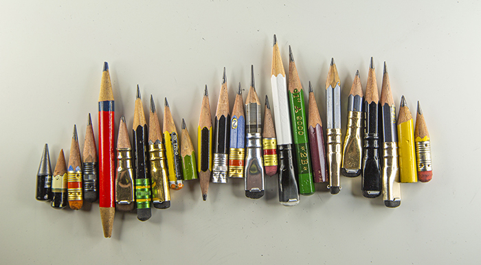 Sharpened Pencils. 