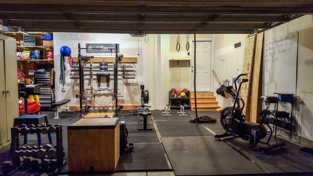 A home gym filled with various equipment for creating the perfect workout space.