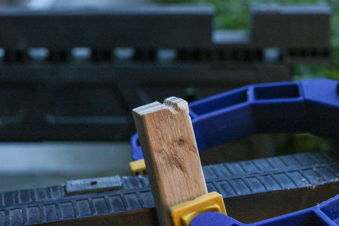 A plywood kept on a machinery.