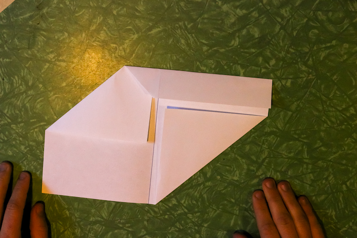 Rotating the paper so that the long side is at the top.