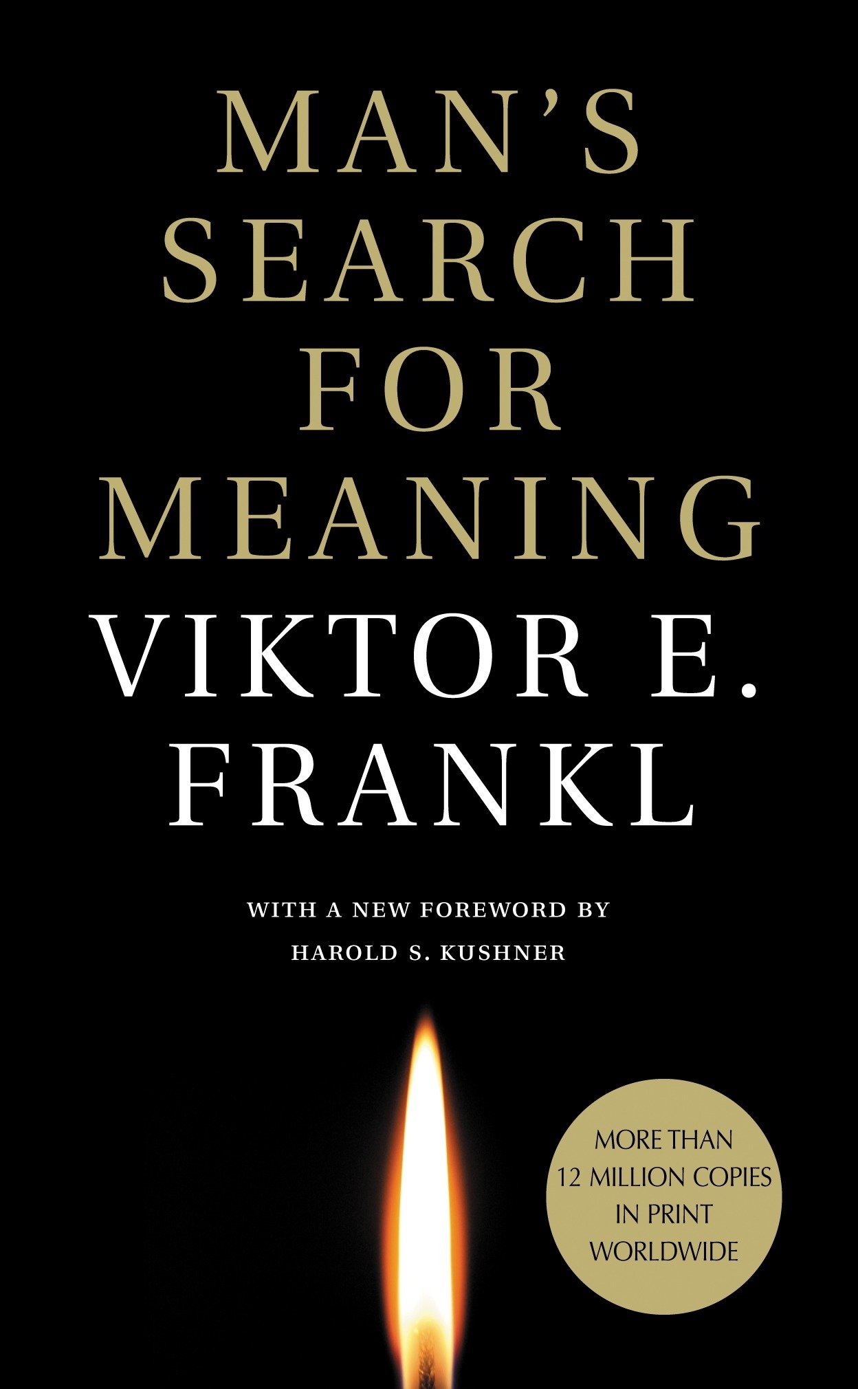 A book cover of "Man’s Search for Meaning" by Viktor E. Frankl.