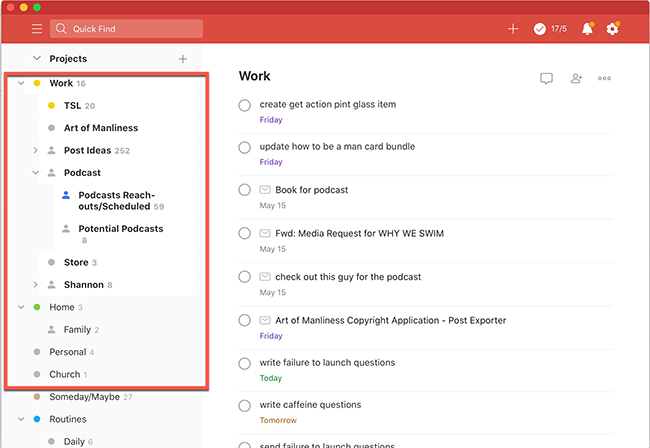 gtd with todoist