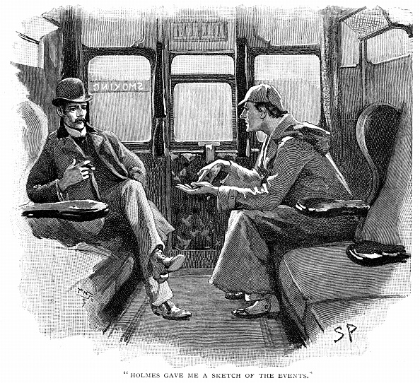 Sketch of Holmes gossiping. 