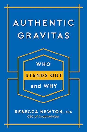 Book cover of a Authentic Gravitas by Rebecca Newton.