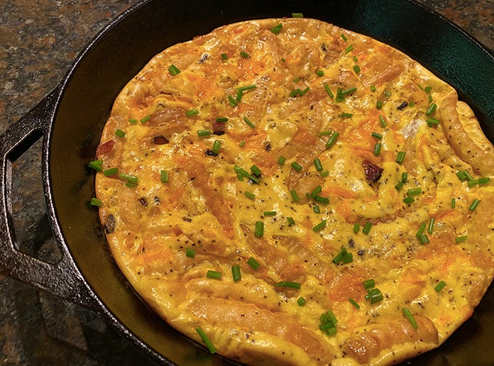 Reuse of french freis in making Frittata.