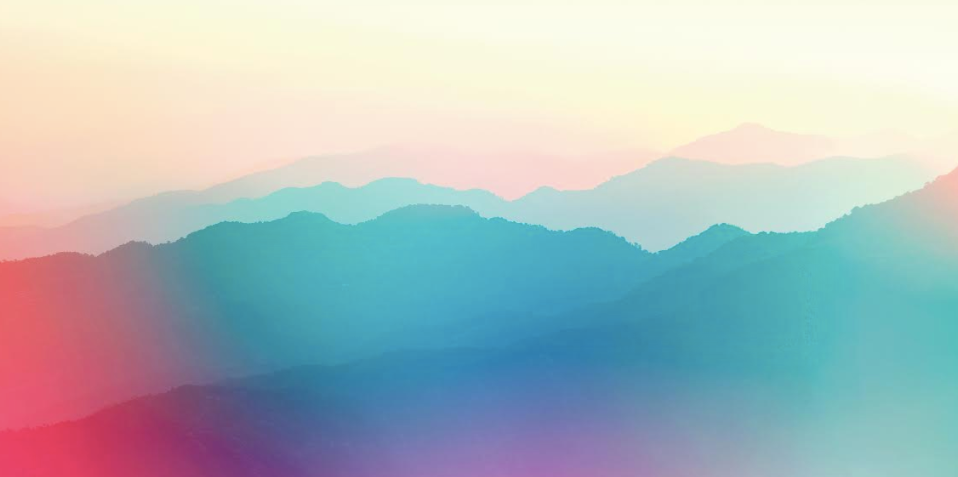 A colorful background with mountains in the background captures the essence of a Good Sunday Firesides.