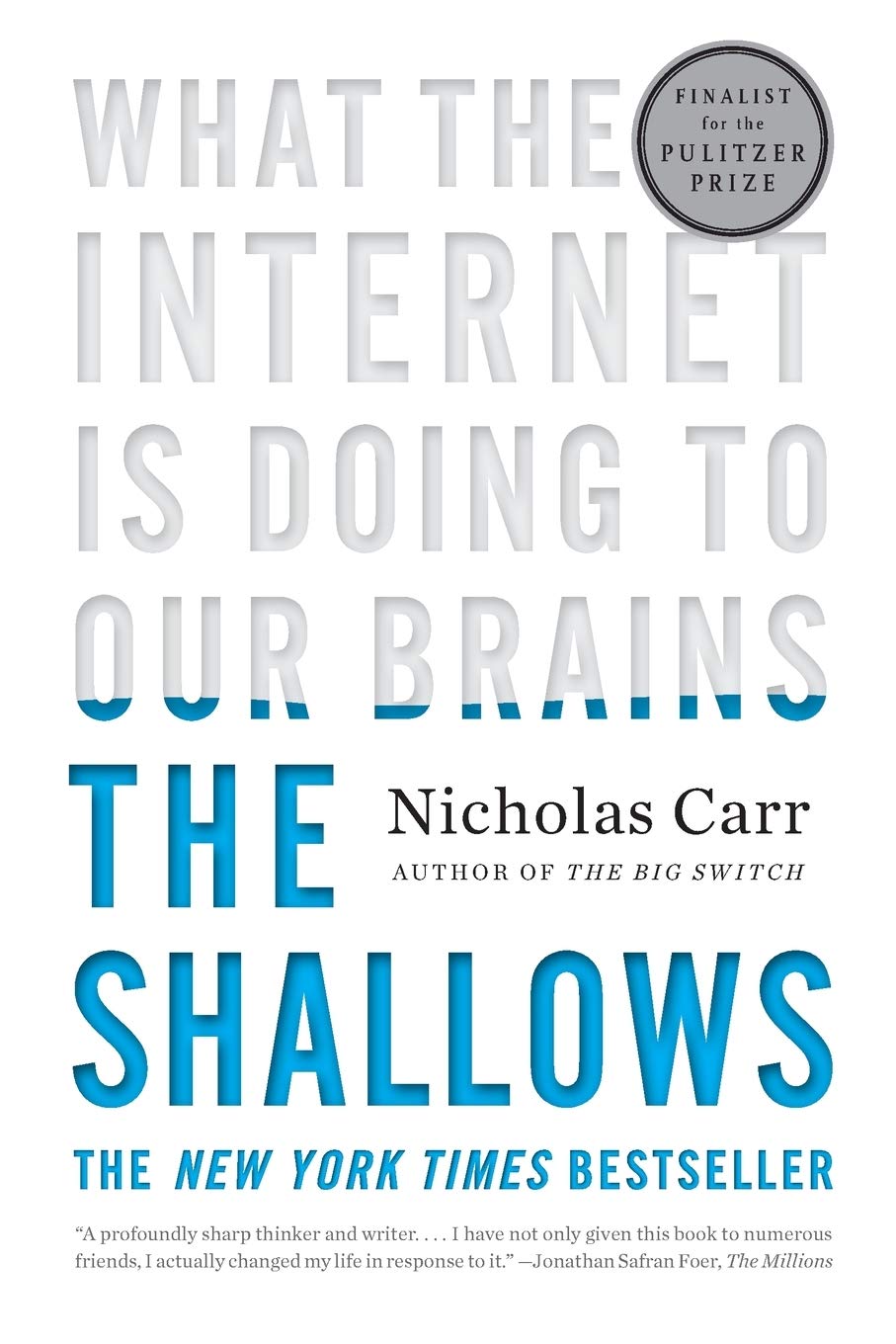 The Shallows book cover by Nicholas Carr.