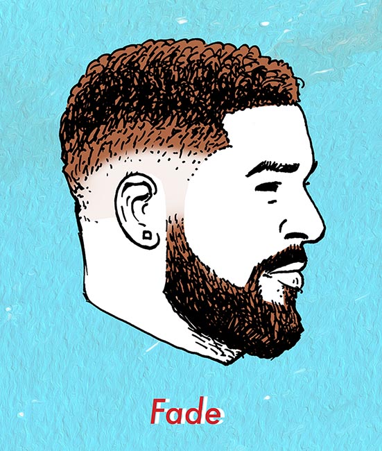 burst fade haircut drawings