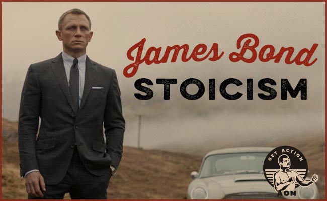 daniel craig as james bond with classic car in background. 